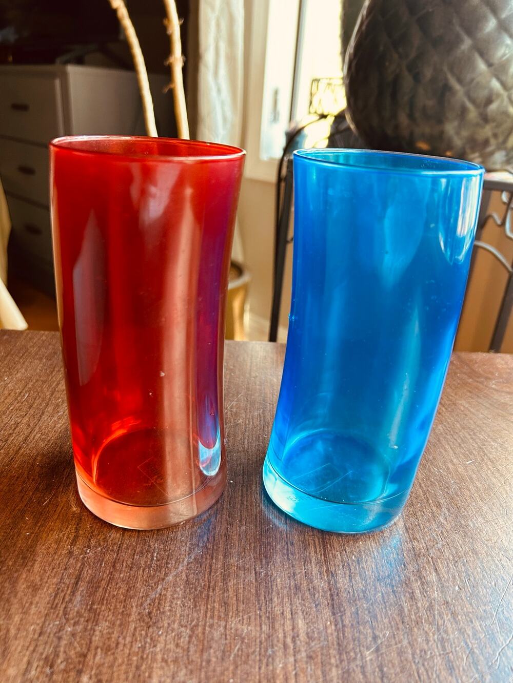 Set Of 2 Leonardo Swing Long Curved Tumbler Glasses 12 oz MCM Barware Vintage